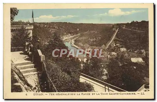 Ansichtskarte AK Dinan Vue Generale Sur La Rance Et La Tour Sainte Catherine