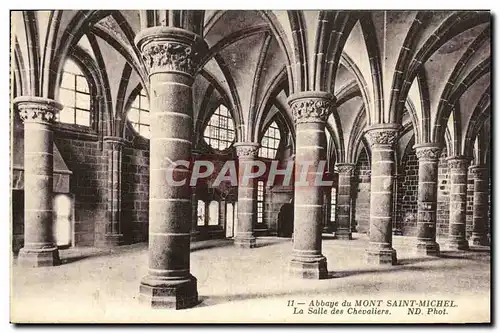 Ansichtskarte AK Abbaye Du Mont Saint Michel La salle des Chevaliers