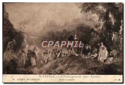 Ansichtskarte AK Watteau L&#39Embarquement Pour Cythere