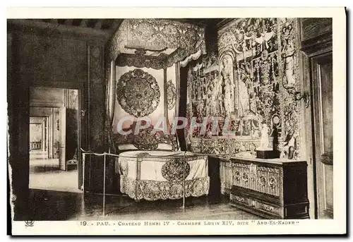 Cartes postales Pau Chateau Henri IV Chambre Louis XIV dite Abd el Kader