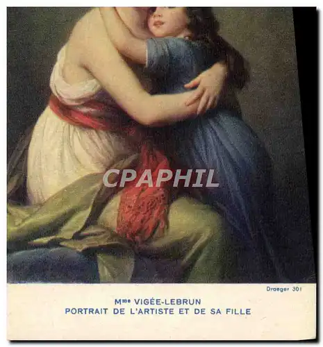 Cartes postales moderne Mme Vigee Lebrun Portrait De L&#39Artiste Et De Sa Fille