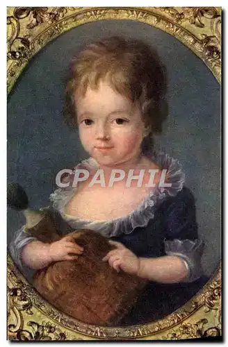 Moderne Karte Drouais Portrait La fillette a la poupee Cognacq Jay
