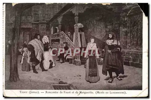 Ansichtskarte AKTissot Rencontre de Faust et de Marguerite Musee du Luxembourg