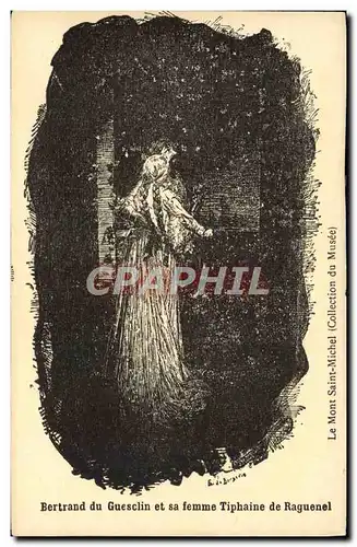Ansichtskarte AK Bertrand Du Guesclin et sa Femme Tiphaine de Raguenel Mont Saint Michel