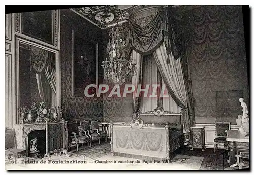 Cartes postales Palais De Fontainebleau Chambre A Coucher Du Pape Pie VII