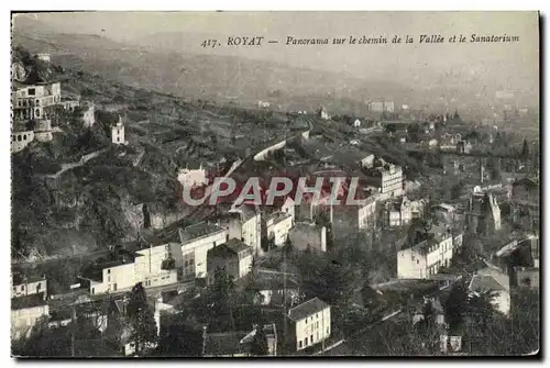 Cartes postales Royat Panorama Sur Le Chemin De La Vallee Et Le Sanatorium