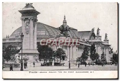 Cartes postales Paris Grand Palais Vu du pont Alexandre III