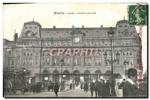 Cartes postales Paris Gare Saint Lazare