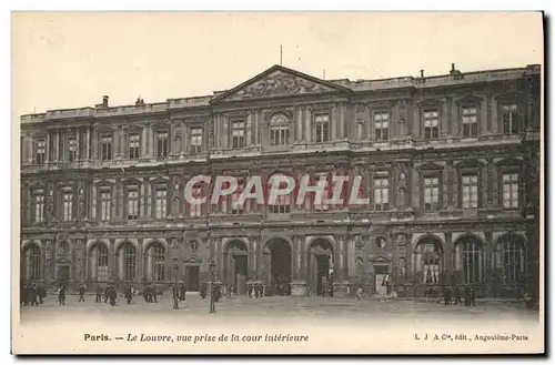 Cartes postales Paris Le Louvre Vue Prise De La Cour Interieure