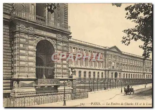 Cartes postales Paris La Fenetre De Charles IX Et Le Louvre