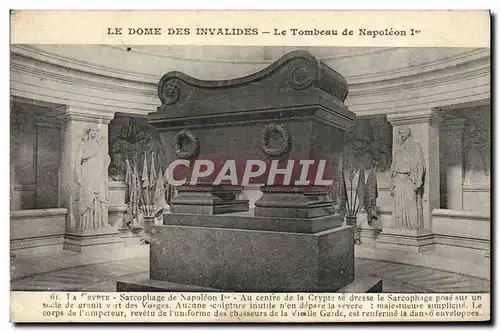 Cartes postales Le Dome Des Invalides Le Tombeau De Napoleon 1er Paris