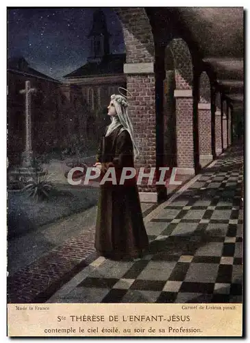 Ansichtskarte AK Ste Therese De l&#39Enfant Jesus Contemple Le Ciel Etoile Au Soir De Sa Profession