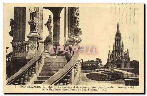 Ansichtskarte AK Bon Secours Le Monument De Jeanne d&#39Arc Et La Basilique Notre Dame De Bon Secours