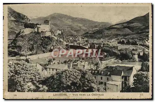 Cartes postales Lourdes Vue Vers Le Chateau