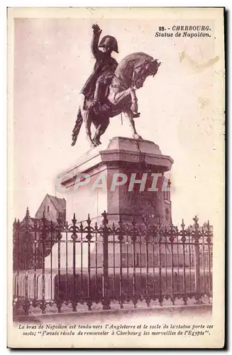 Cartes postales Cherbourg Statue De Napoleon 1er