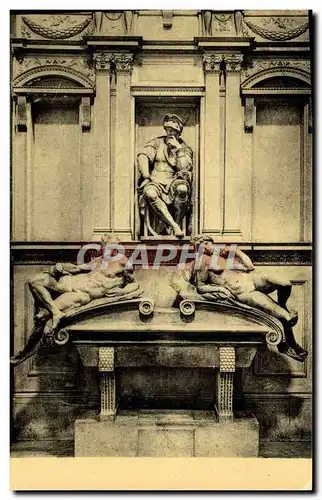 Cartes postales Michel Ange Florence Eglise San Lorenzo Nouvelle Sacristie Tombeau de Laurent de Medicis