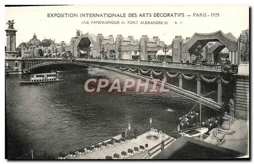 Ansichtskarte AK Paris Exposition Des Arts Decorafits Vue Panoramique Vers Le Pont Alexandre III