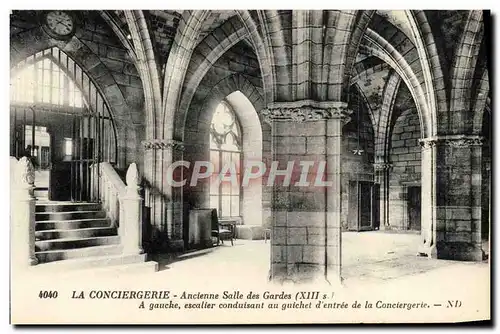 Ansichtskarte AK Paris La Conciergerie ancienne Salle Des Gardes