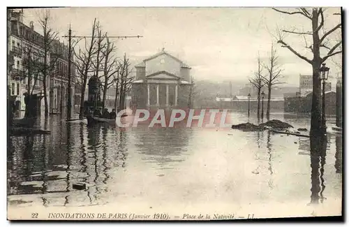 Cartes postales Inondations De Paris Place De La Nativit�