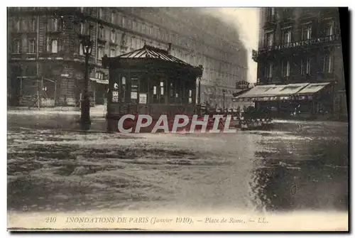 Cartes postales Inondations De Paris Place De Rome Janvier 1910