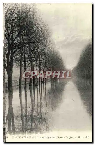 Cartes postales Inondations De Paris Le Quai De Berey