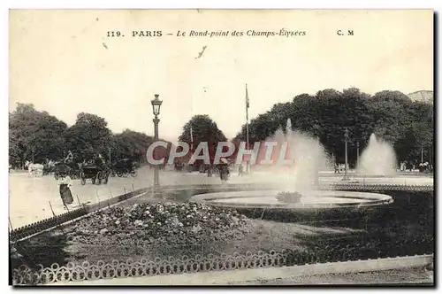 Cartes postales Paris Le Rond Point Des Champs Elysees