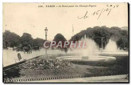 Cartes postales Paris Le Rond Point Des Champs Elysees