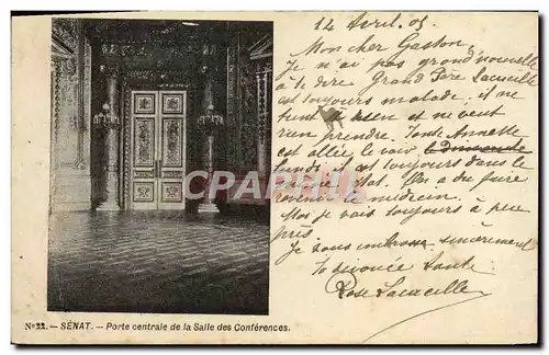 Cartes postales Paris Senat Porte Centrale De La Salle Des Conferences