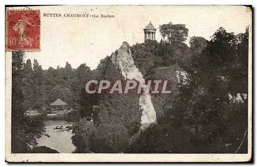 Cartes postales Paris Les Buttes Chaumont Le Rocher