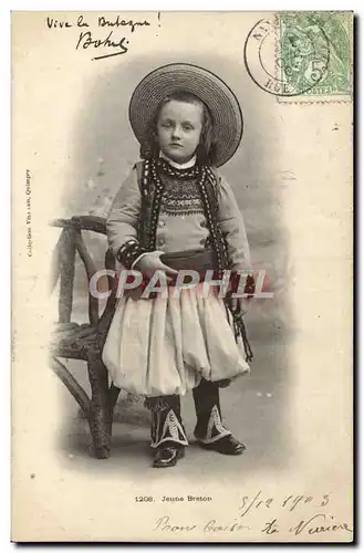 Cartes postales Jeune Breton Enfant Folklore