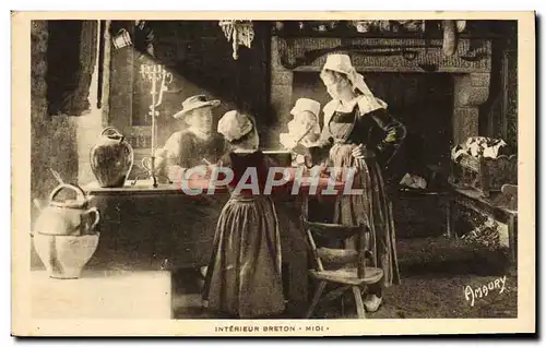 Cartes postales Interieur Breton Midi Folklore