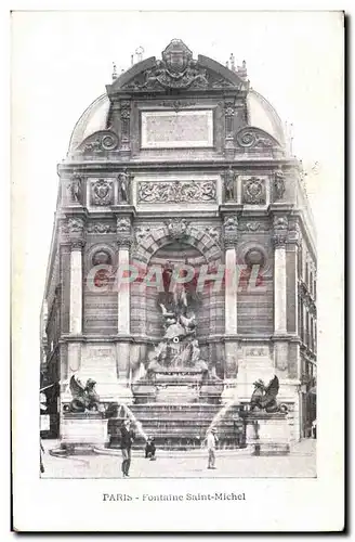 Cartes postales Paris Fontaine Saint Michel