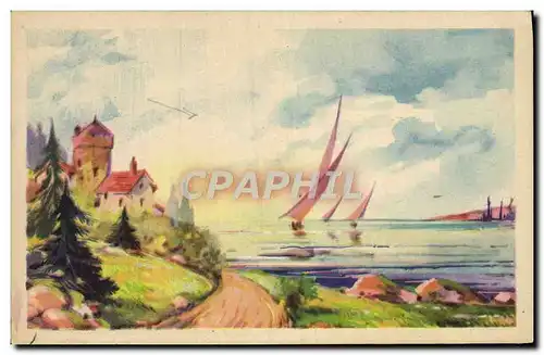 Cartes postales Fantaisie Bateau