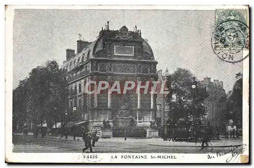 Cartes postales Paris La Fontaine St Michel