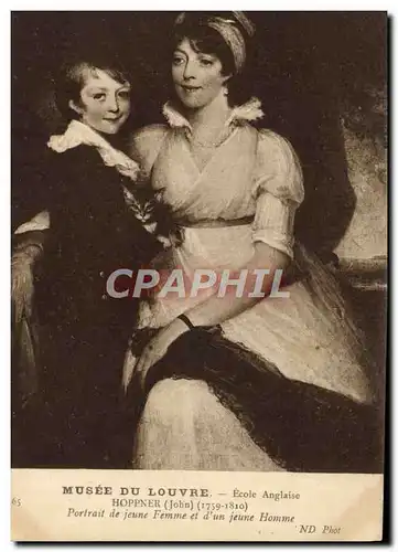 Cartes postales Musee Du Louvre Hoppner Portrait De Jeune Femme Et d&#39Un Homme