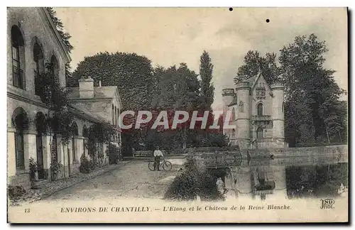 Cartes postales Environs De Chantilly L'Etang Et Le Chateau De La Reine Blanche