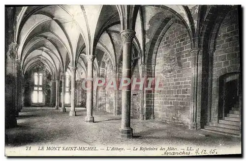 Ansichtskarte AK Le Mont Saint Michel L&#39Abbaye Le Refectoire Des Hotes