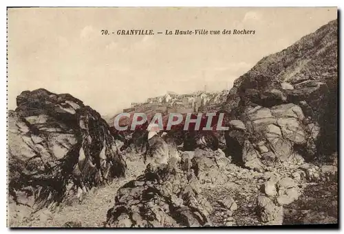 Cartes postales Granville La Haute Ville Vue Des Rochers