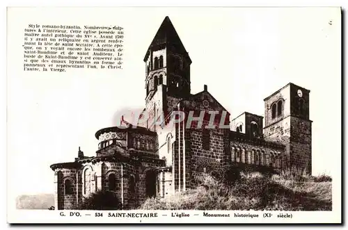 Cartes postales Saint Nectaire L&#39Eglise Monument Historique