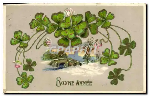 Cartes postales Fantaisie Fleurs Trefles