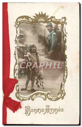 Cartes postales Fantaisie Enfant Soldat Militaria