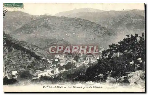 Ansichtskarte AK Vals les Bains Vue generale prise du chateau