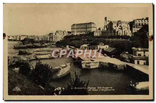 Cartes postales Biarritz Eglise Ste Eugenie Et Hotel D&#39Angleterre