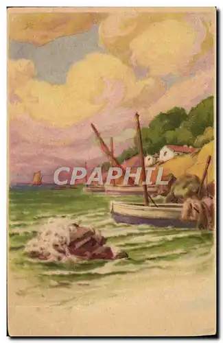 Cartes postales Fantaisie Bateaux