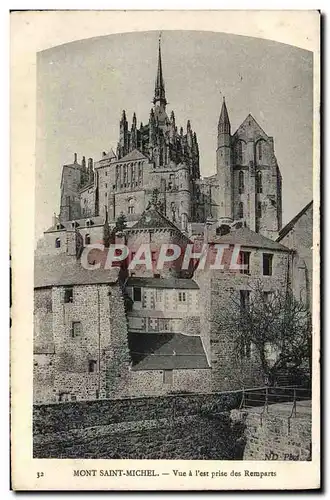 Cartes postales Mont Saint Michel Vue A l'Est Prise Des Remparts