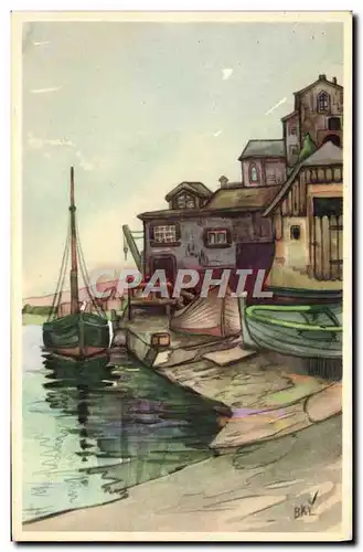 Cartes postales Fantaisie Bateaux de peche