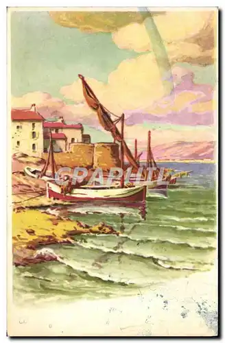 Cartes postales Fantaisie Bateau de peche