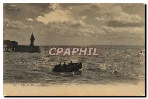 Ansichtskarte AK Effet De Mer Bateau Barque Phare