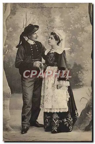 Cartes postales Le rendez vous en Bretagne Accord Folklore