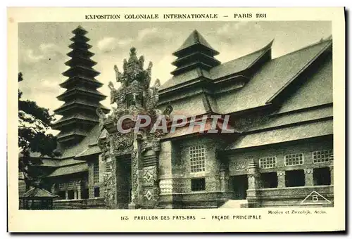 Ansichtskarte AK Exposition Coloniale Internationale Paris Pavillon Des Pays Bas Facade Principale